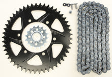 Load image into Gallery viewer, Sprocket/Chain Kit Stl/Alu 16/49t Blk Rx3 520 120l Blk