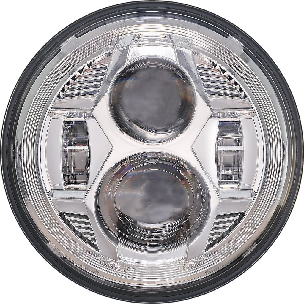 7" Led Headlight Chrome