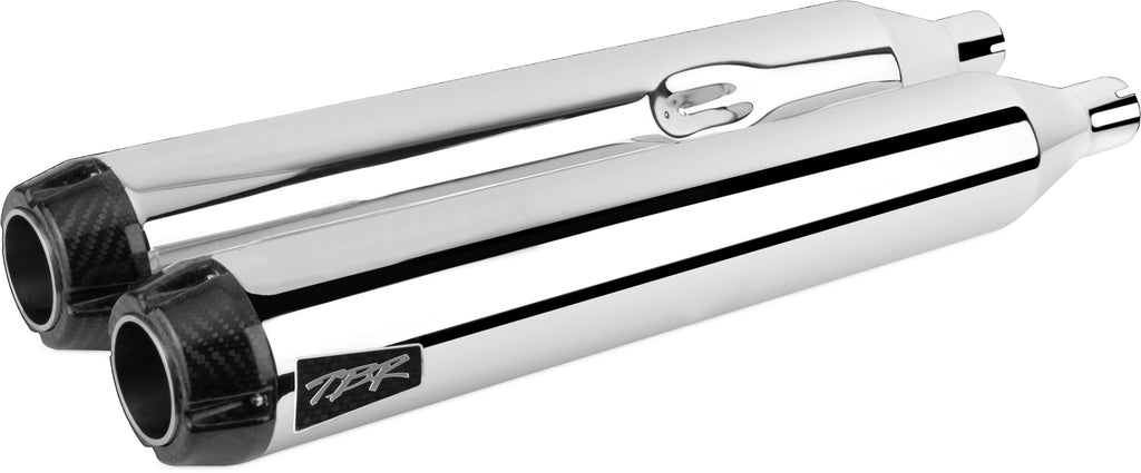 Comp S Slip On M8 Flh/Flt Chrome W/Cf Endcap