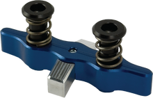 Load image into Gallery viewer, Blue Tamer Double Button X Wing suspension component with dual buttons, designed for secure attachment and stability.