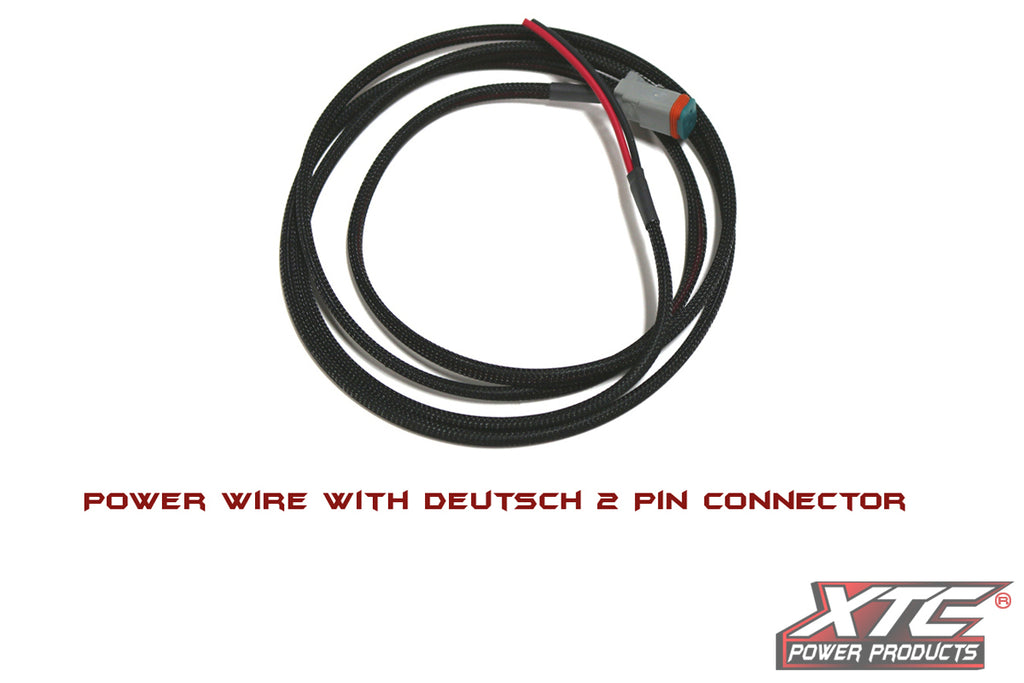 9' 14 Ga. Power Wire To 2 Pin Deutsch Connector