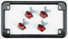Load image into Gallery viewer, License Plate Frame W/4 Red Reflectors Black