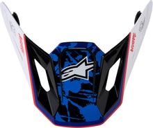Load image into Gallery viewer, S M7 Blaster Visor Ece06/Dot Wht/Blue/Red Glossy