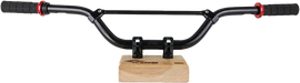 ODI Gloss Black crossbar handlebar with clamps for bicycles, featuring a sleek, durable design and ergonomic grip.