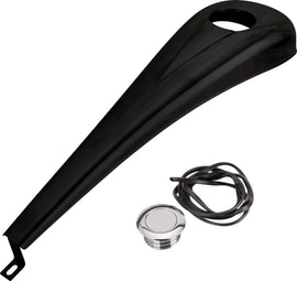 BAGGERNATION dresser dash kit for 6-gallon tank in gloss black, designed for 2008-2021 Harley FLH/T motorcycles, body panel image