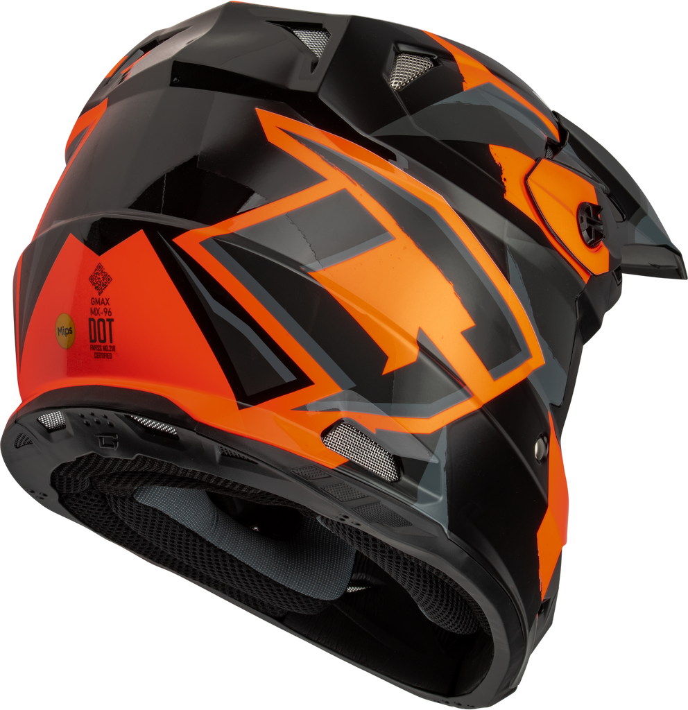 Mx 96s Splinter Helmet Black/Orange Xs