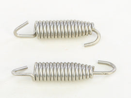 Stainless steel HELIX Exhaust Springs in swivel style, 52mm length, designed for motorcycle exhaust systems.