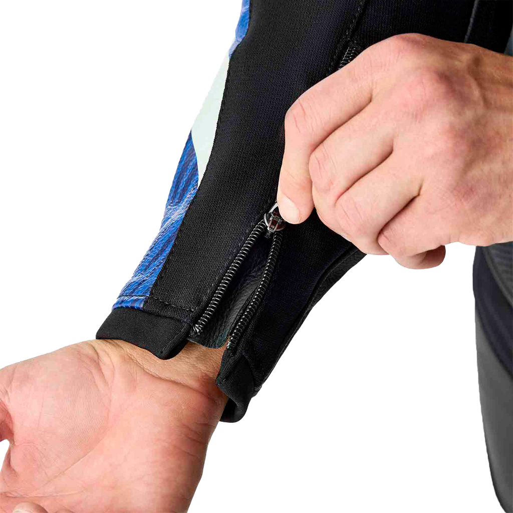 Tractech Evo D3o Jacket Blk/Blue Leather Xl