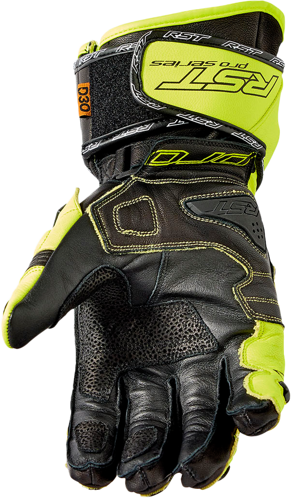 Pro Series Gp D3o Gloves Black/Flo Yellow Leather Xl