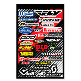 D-COR 4 mil decal sheet with colorful graphics and various decal designs on a white background