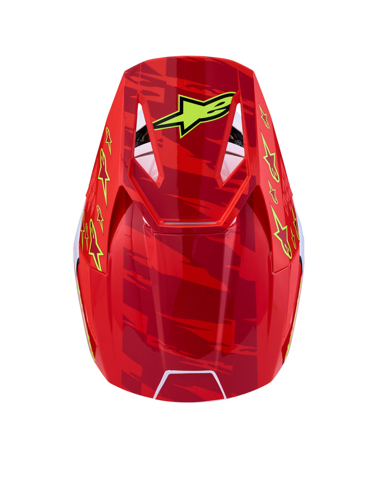 S M3 Falcon Helmet Ece06/Dot Red Fl/Wht/Blue/Yl Flgl 2x