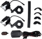 Dual Switchback Led Lights Silver/Blk Wireless Remote Pr