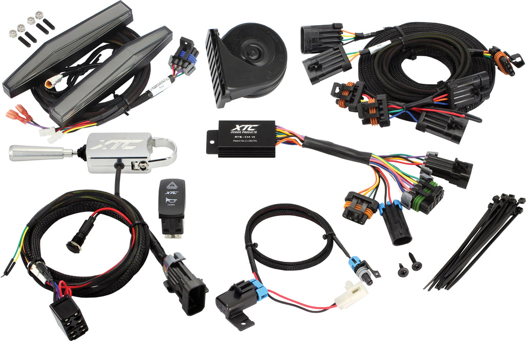 Auto Turn Signal Kit W/ Billet Lever And Front Drl Lights Can