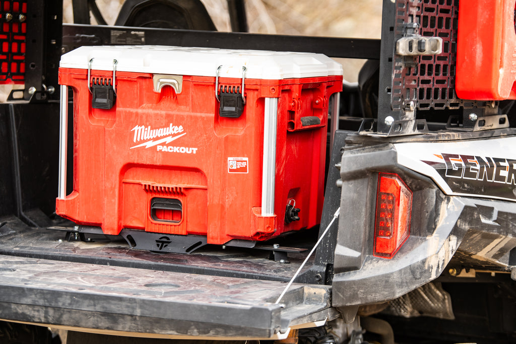 OPEN TRAIL universal sport UTV mount bracket for Packout system, designed for secure attachment and off-road use.
