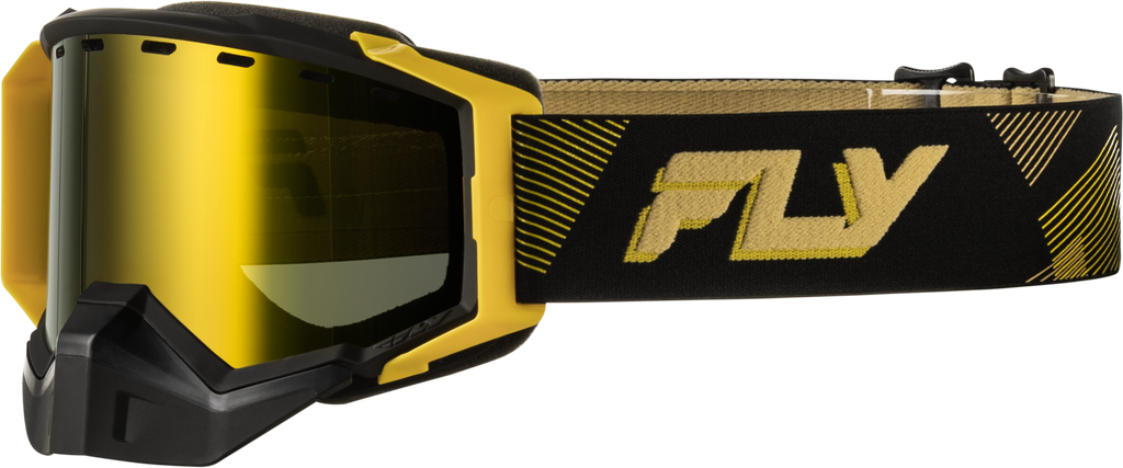Zone Elite Sn Goggle Blk/Gold W/Gold Mir/Plrzd Yellow Lens