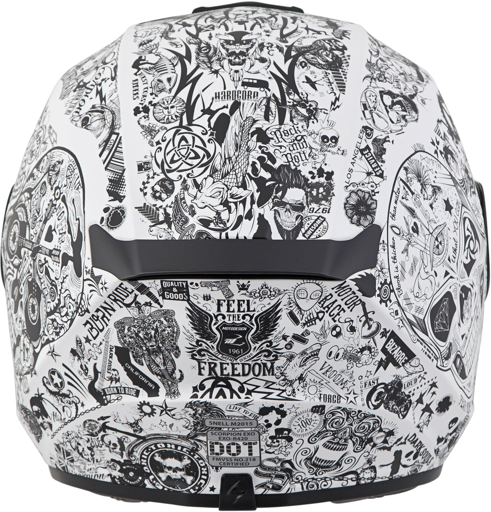 Exo R420 Full Face Helmet Shake White Md