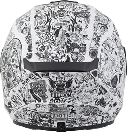 Exo R420 Full Face Helmet Shake White Md