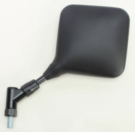 EMGO left motorcycle mirror with black housing and reflective glass, designed for Suzuki EMGO motorcycle models.