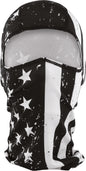 Balaclava Polyester Black White Flag
