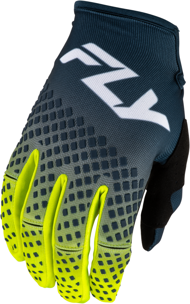 Youth Kinetic Fade Gloves Navy/Hi Vis/White Ym