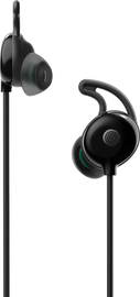 SENA Anc 60s Evo earbuds in black with sleek design, compact charging case, and in-ear fit for immersive audio experience.