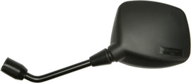 EMGO left motorcycle mirror with black housing and reflective glass, designed for Suzuki bikes.