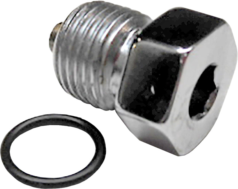 Trans Drain Plug Chr Oversize Big Twin 00 Up 9/16 18 Thread