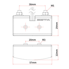 Load image into Gallery viewer, ZETA ZR45-3510 black compact license plate light for vehicle illumination, shown with lens and mounting hardware.