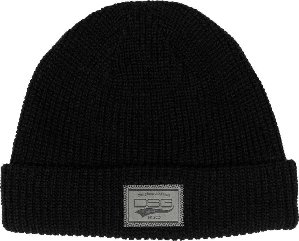 Cap Knit Beanie Black