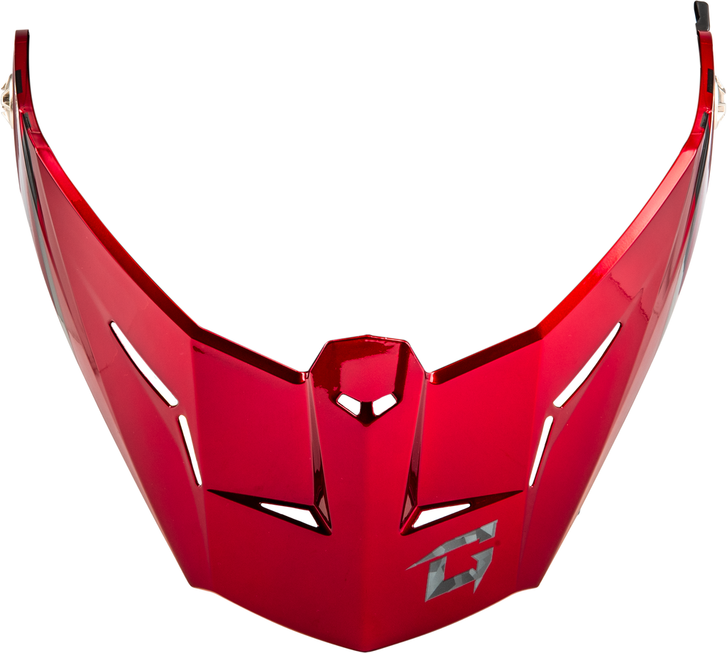 Md 74 Visor W/Screws Striker Blk/Grey/Red Metallic