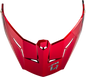 Md 74 Visor W/Screws Striker Blk/Grey/Red Metallic