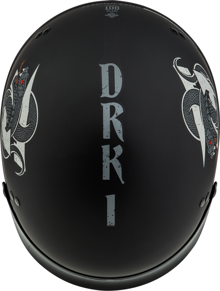 Hh 65 Drk1 Helmet W/ Peak Matte Black/Grey Xl