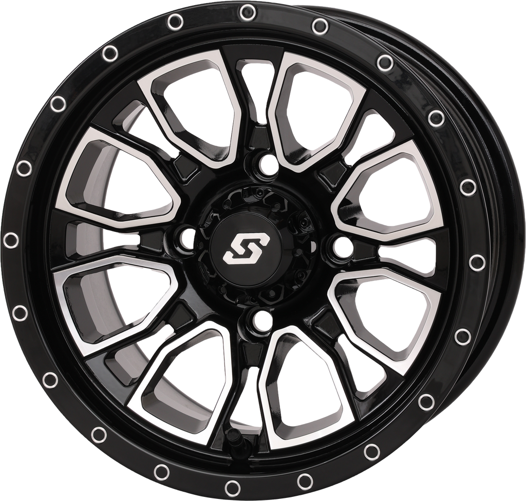 Fusion Wheel 12x7 5+2 4/110 Gloss Blk/Machined