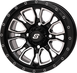 Fusion Wheel 12x7 5+2 4/110 Gloss Blk/Machined