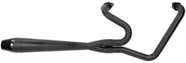 SAWICKI Indian Challenger mid-length black exhaust pipe shown from side view on a motorcycle