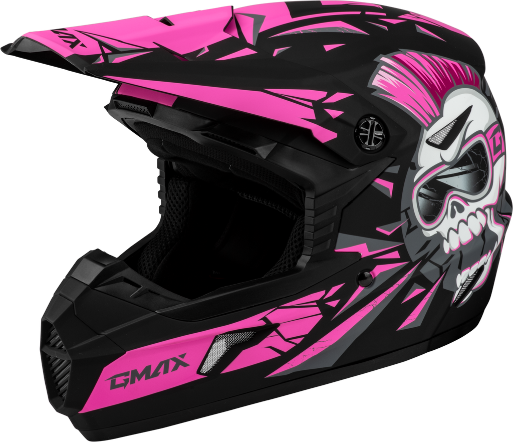 Youth Mx 46y Unstable Helmet Matte Black/Pink Ys