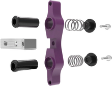 Load image into Gallery viewer, Tamer Double Button X Wing Purple suspension device with two buttons, designed for secure mounting and stability.