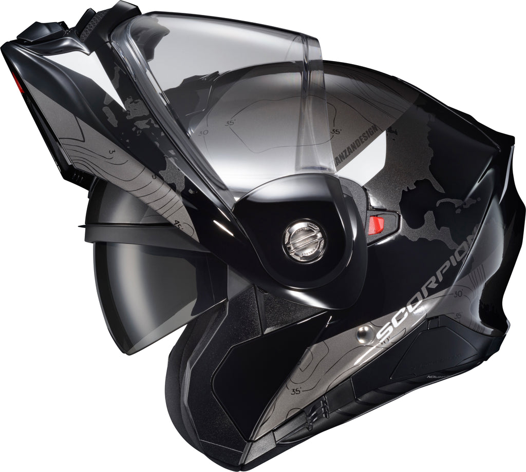 Exo At960 Modular Helmet Topographic Black/White Lg