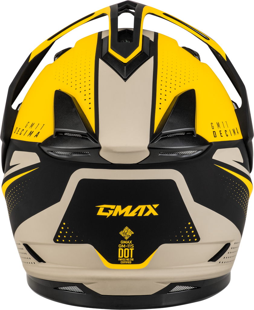 Gm 11 Decima Helmet Matte Black/Yellow/Grey Sm