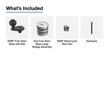 Load image into Gallery viewer, Fork Stem Wedge Ball Base Large 25 32mm Holes