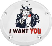 Load image into Gallery viewer, 7   Tc Derby Cover Uncle Sam Chrome