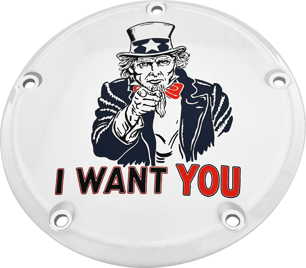 7   M8 Touring Derby Cover Uncle Sam Chrome