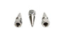 Chrome Pike Nut Fine 3/8 inch-24 Thread