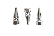 Load image into Gallery viewer, Chrome Pike Nut Fine 3/8 inch-24 Thread