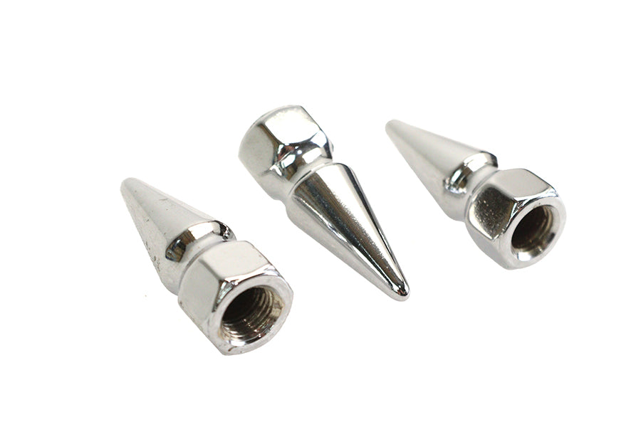 Chrome Pike Nut Fine 3/8 inch-24 Thread