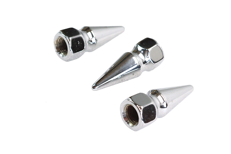 Chrome Pike Nut Fine 3/8 inch-24 Thread