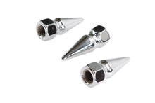 Load image into Gallery viewer, Chrome Pike Nut Fine 3/8 inch-24 Thread