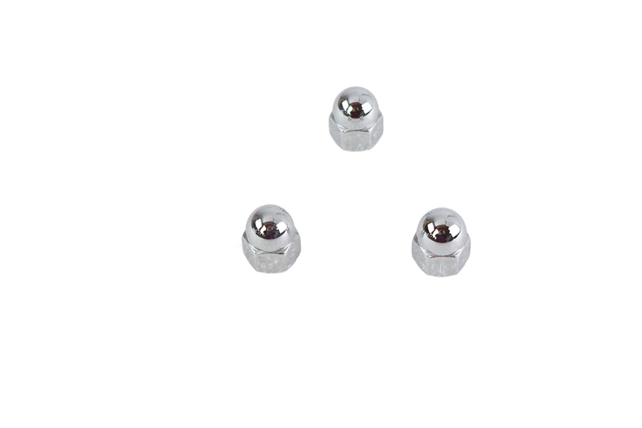 Chrome Acorn Nut Fine 3/8 inch-24 Thread