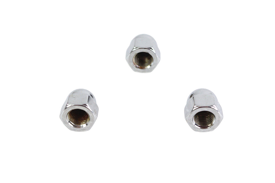 Chrome Acorn Nut Fine 3/8 inch-24 Thread