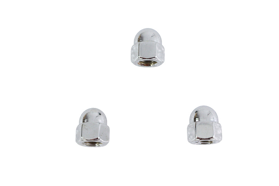 Chrome Acorn Nut Fine 3/8 inch-24 Thread